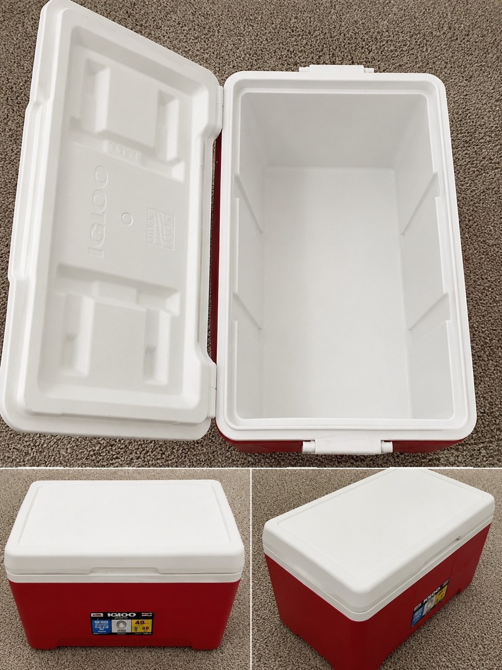 Igloo Red and White Portable Cooler Chest